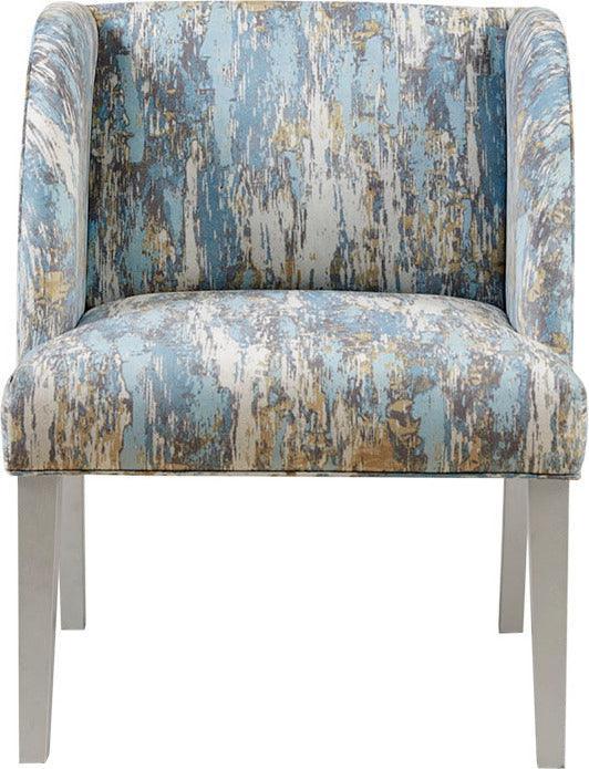 Olliix.com Accent Chairs - Delilah Upholstered Wingback Accent Lounge Chair Gray|Blue