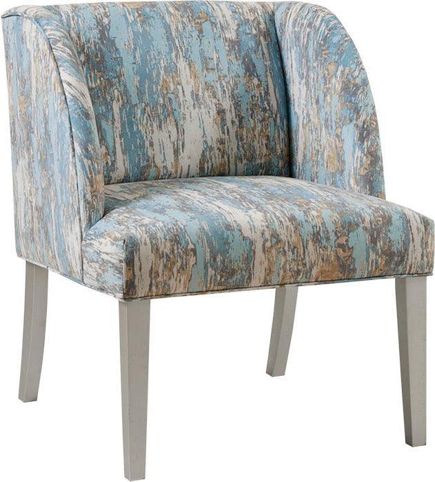 Olliix.com Accent Chairs - Delilah Upholstered Wingback Accent Lounge Chair Gray|Blue