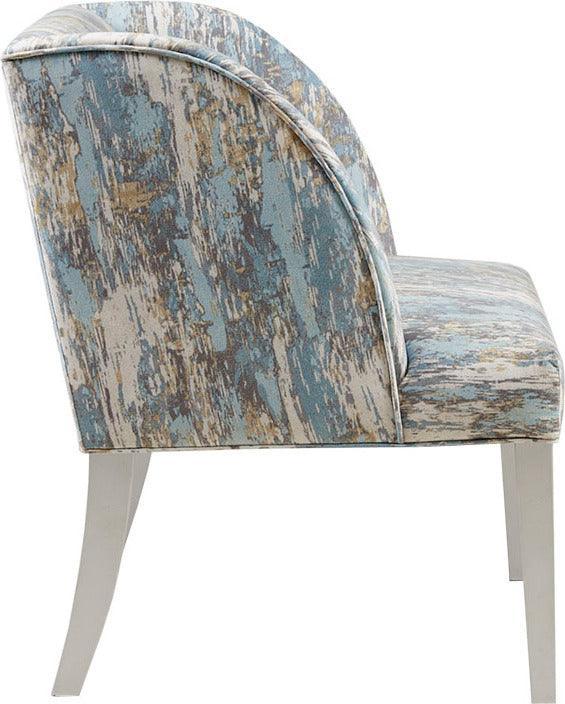 Olliix.com Accent Chairs - Delilah Upholstered Wingback Accent Lounge Chair Gray|Blue