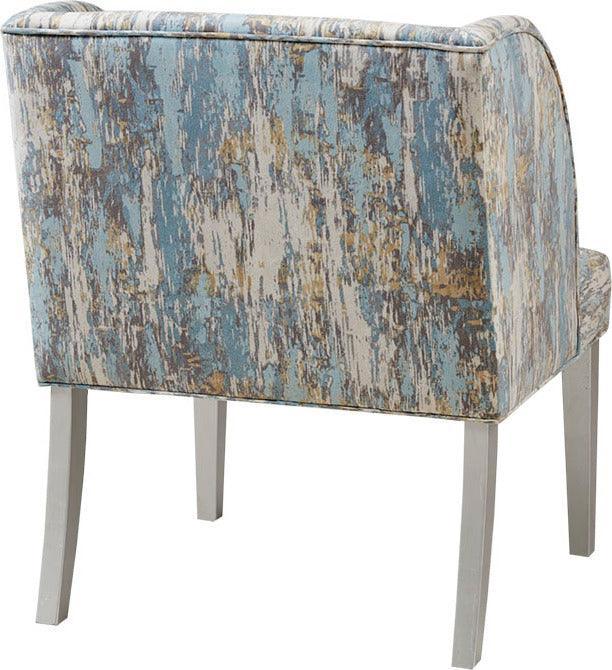 Olliix.com Accent Chairs - Delilah Upholstered Wingback Accent Lounge Chair Gray|Blue