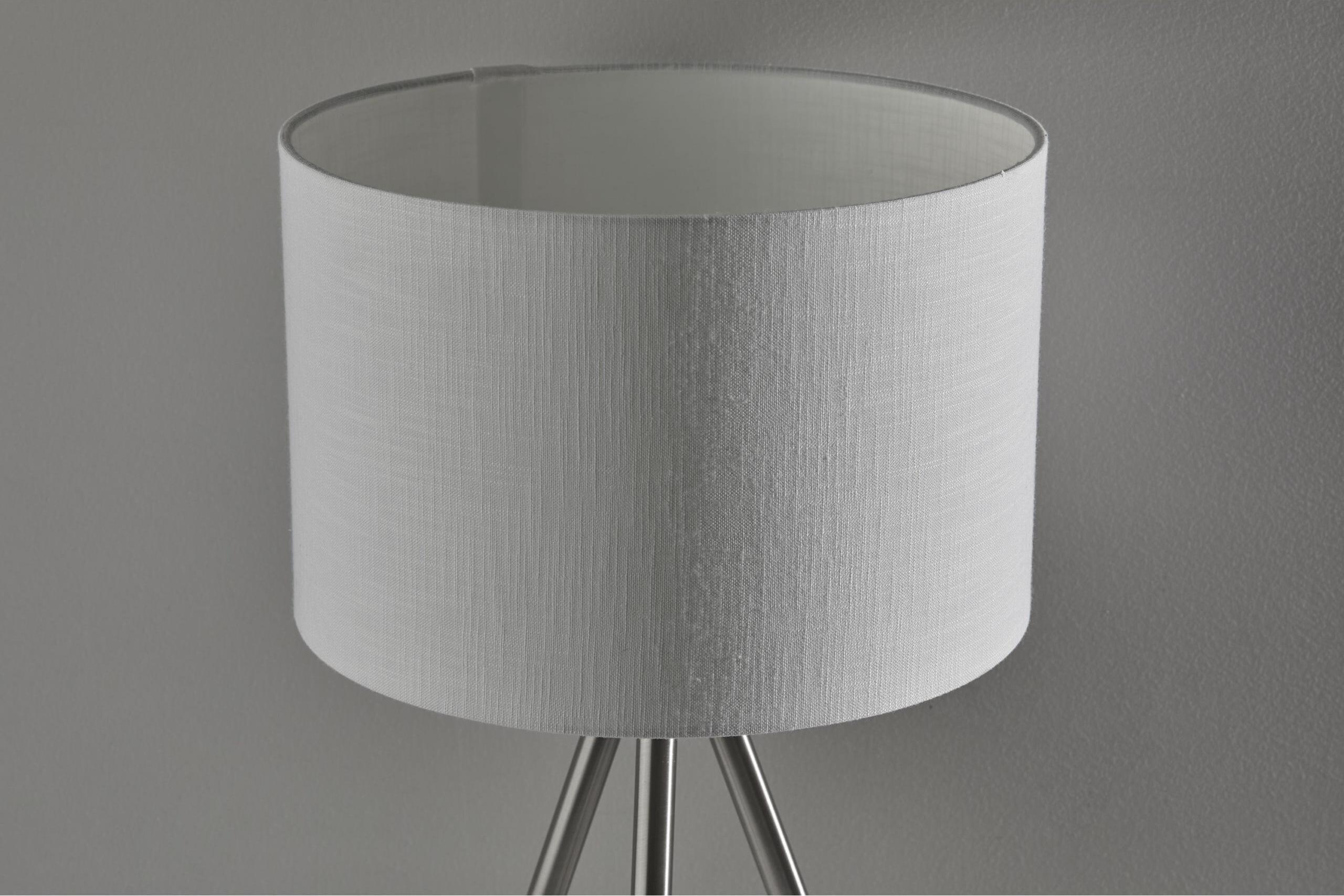 Adesso Floor Lamps - Della Night light Floor Lamp Brushed Steel