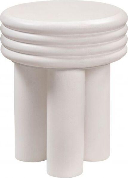 Tov Furniture Side & End Tables - Delta Ivory Concrete Side Table