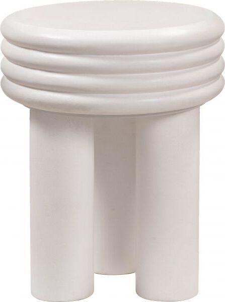 Tov Furniture Side & End Tables - Delta Ivory Concrete Side Table