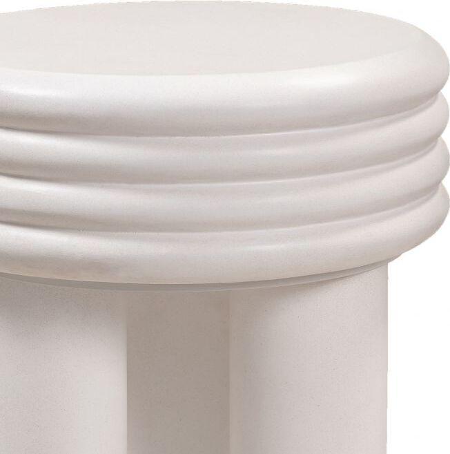 Tov Furniture Side & End Tables - Delta Ivory Concrete Side Table