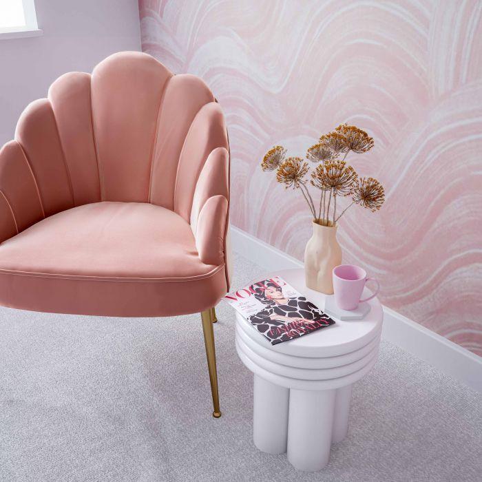 Tov Furniture Side & End Tables - Delta Ivory Concrete Side Table
