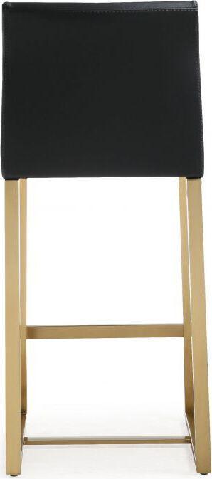 Tov Furniture Barstools - Denmark Black Gold Steel Counter Stool (Set of 2)