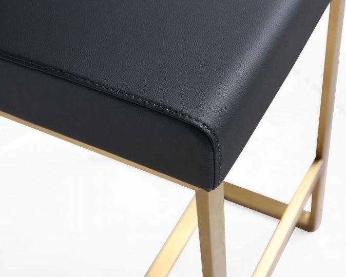 Tov Furniture Barstools - Denmark Black Gold Steel Counter Stool (Set of 2)