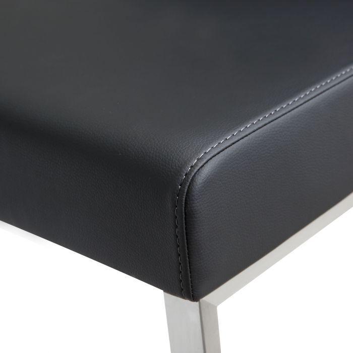 Tov Furniture Barstools - Denmark Black Stainless Steel Counter Stool (Set of 2)