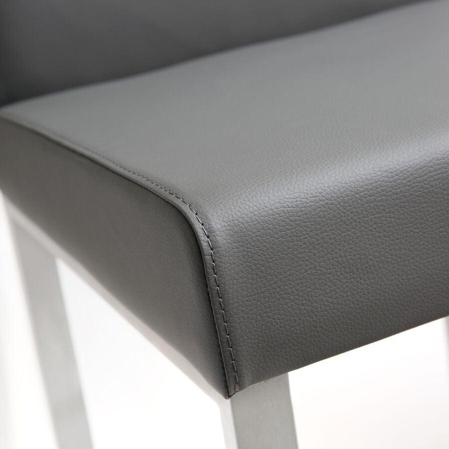 Tov Furniture Barstools - Denmark Counter Stool Stainless Steel & Gray (Set of 2)