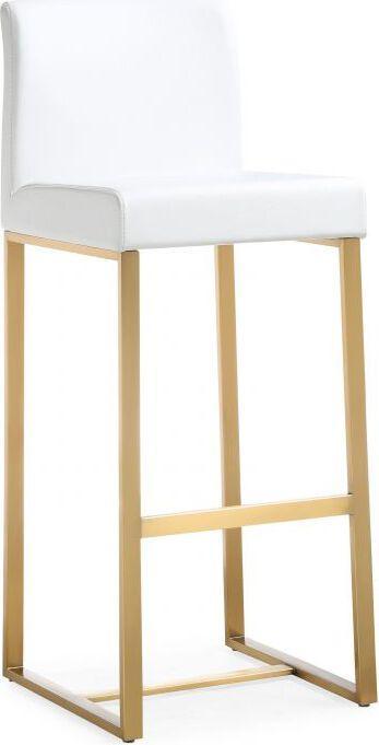 Tov Furniture Barstools - Denmark White Gold Steel Barstool (Set of 2)
