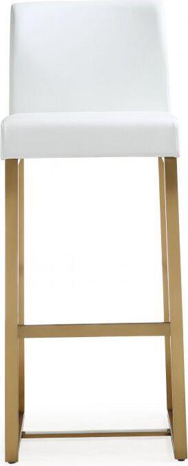 Tov Furniture Barstools - Denmark White Gold Steel Barstool (Set of 2)