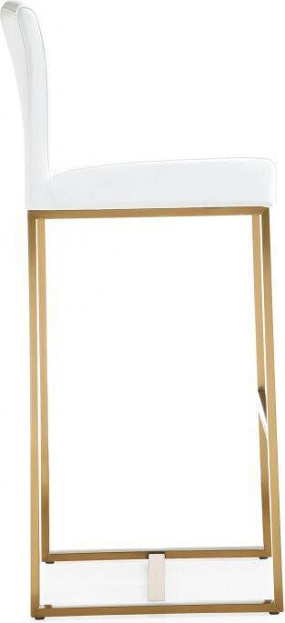 Tov Furniture Barstools - Denmark White Gold Steel Barstool (Set of 2)