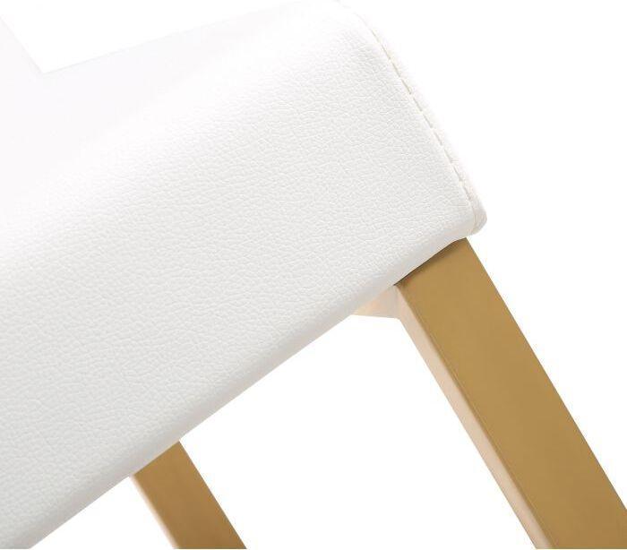 Tov Furniture Barstools - Denmark White Gold Steel Barstool (Set of 2)