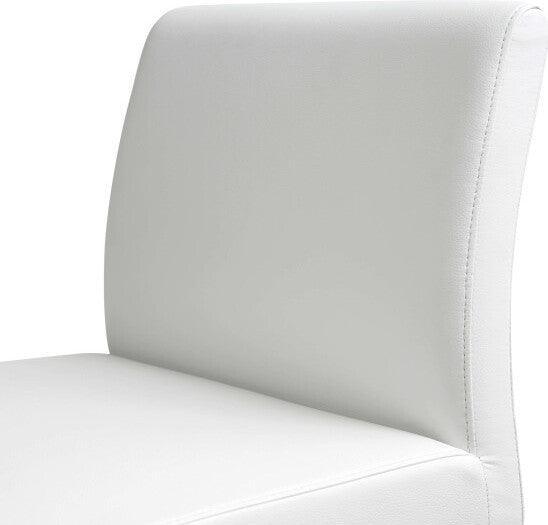 Tov Furniture Barstools - Denmark White Stainless Steel Barstool (Set of 2)