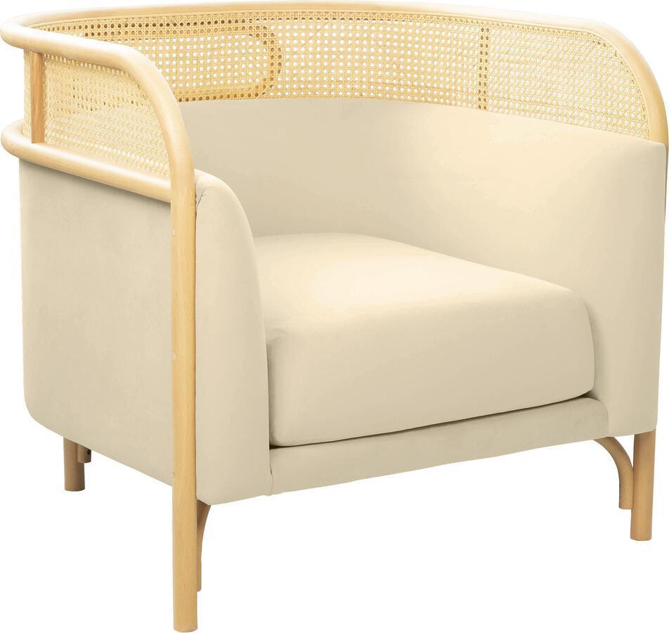 Tov Furniture Accent Chairs - Desiree Cream Velvet Accent Chair