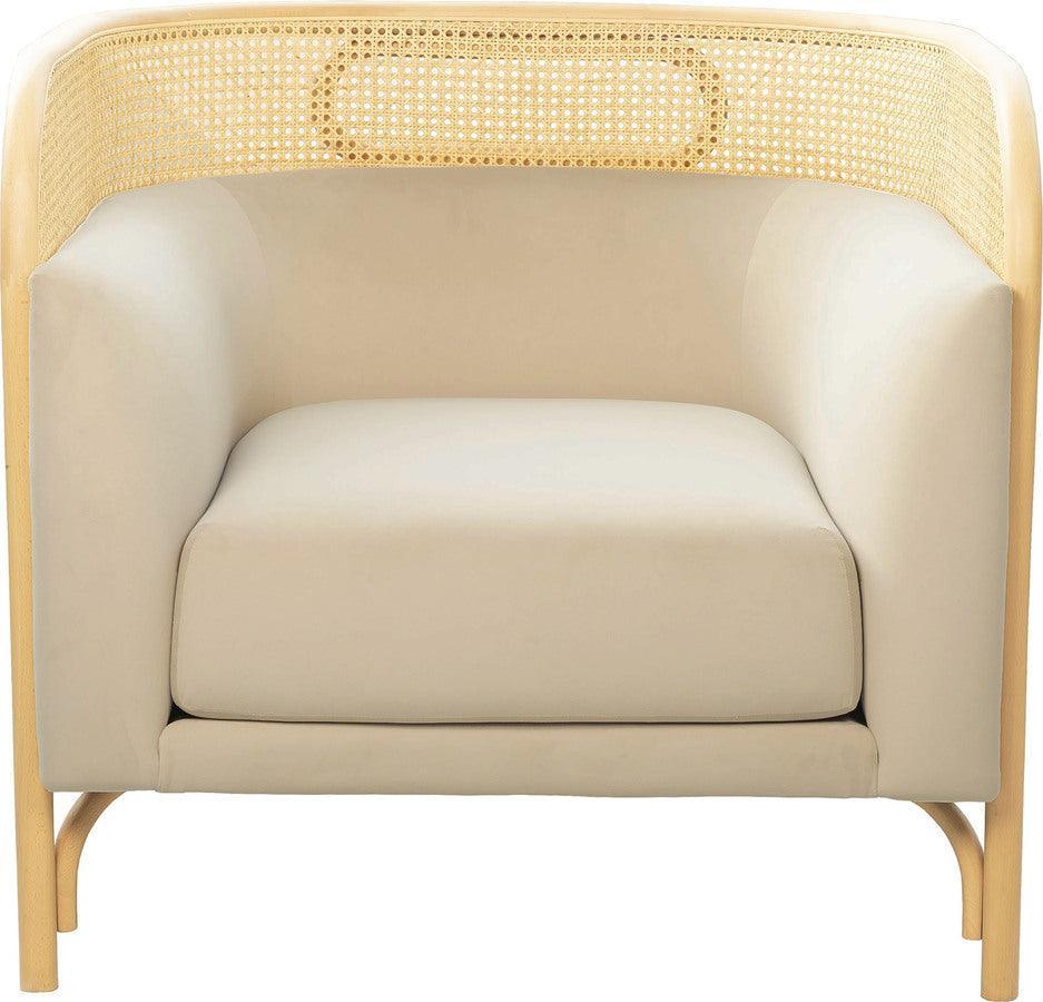 Tov Furniture Accent Chairs - Desiree Cream Velvet Accent Chair
