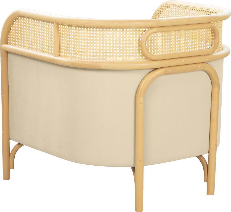 Tov Furniture Accent Chairs - Desiree Cream Velvet Accent Chair