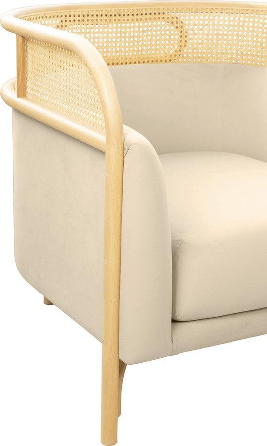 Tov Furniture Accent Chairs - Desiree Cream Velvet Accent Chair