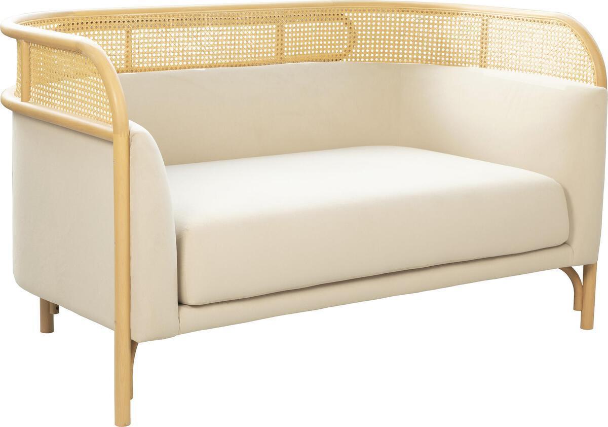 Tov Furniture Loveseats - Desiree Cream Velvet Loveseat
