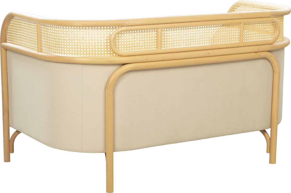 Tov Furniture Loveseats - Desiree Cream Velvet Loveseat