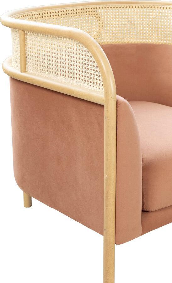 Tov Furniture Accent Chairs - Desiree Mauve Velvet Accent Chair
