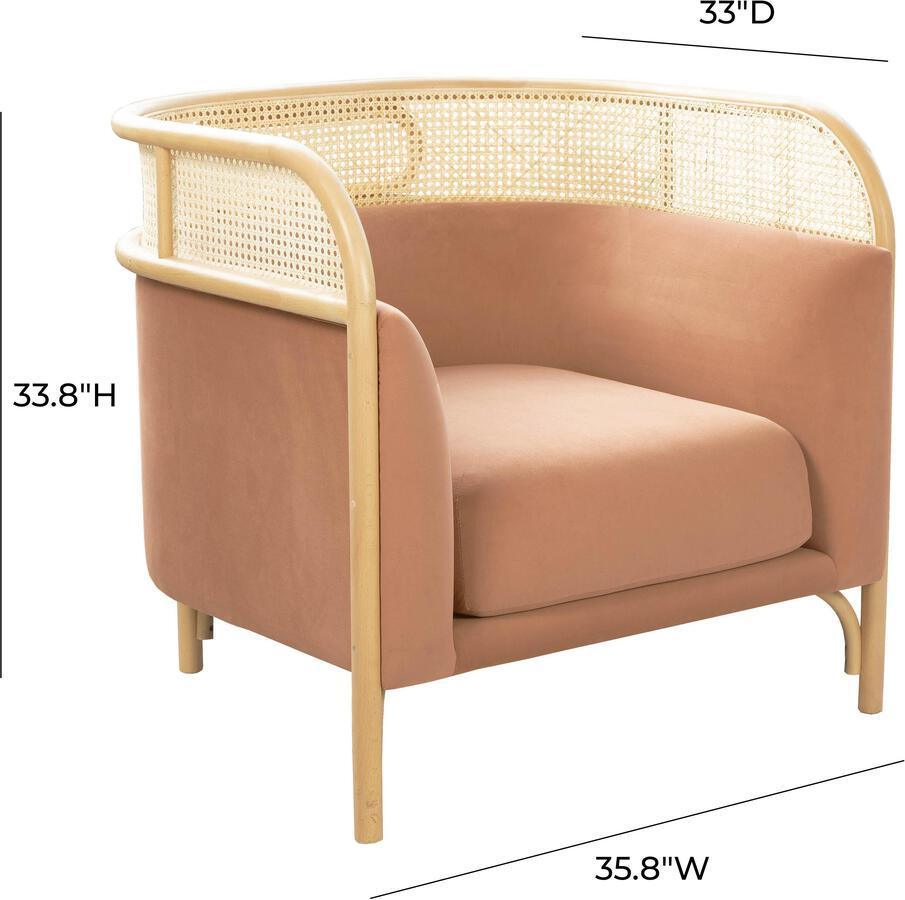 Tov Furniture Accent Chairs - Desiree Mauve Velvet Accent Chair