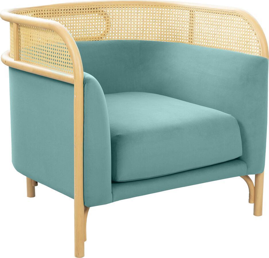 Tov Furniture Accent Chairs - Desiree Ocean Blue Velvet Accent Chair