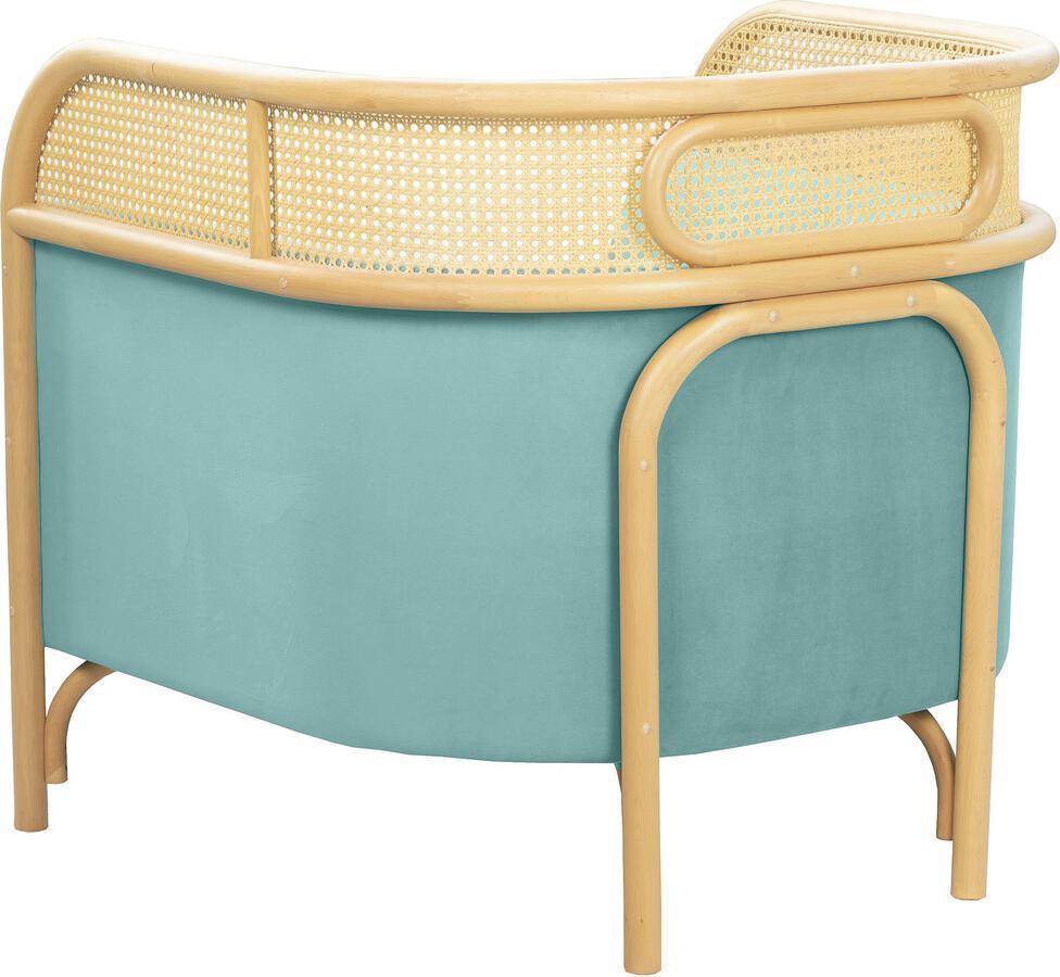 Tov Furniture Accent Chairs - Desiree Ocean Blue Velvet Accent Chair
