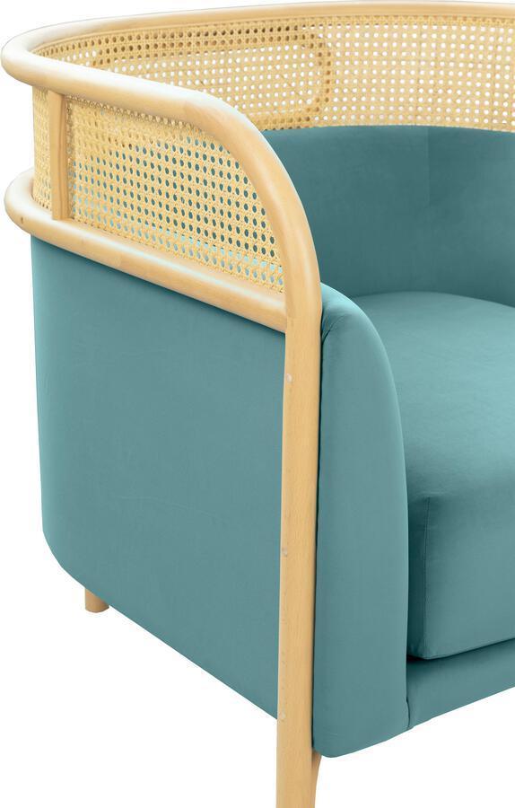 Tov Furniture Accent Chairs - Desiree Ocean Blue Velvet Accent Chair