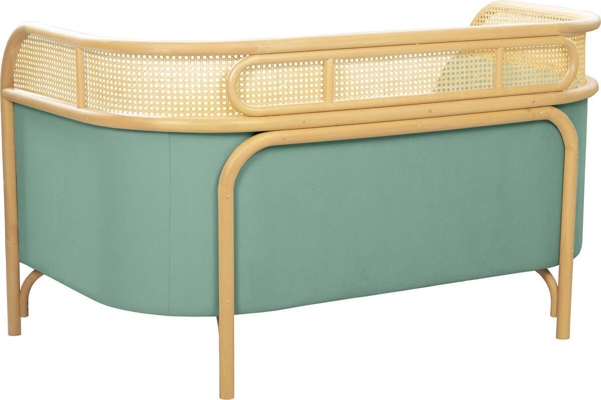 Tov Furniture Loveseats - Desiree Ocean Blue Velvet Loveseat