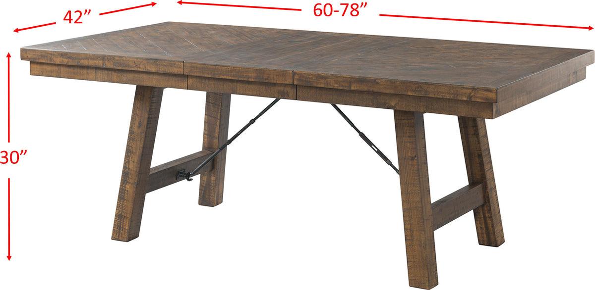 Elements Dining Sets - Dex 6PC Dining Set-Table, 4 Upholstered Side Chairs & Bench