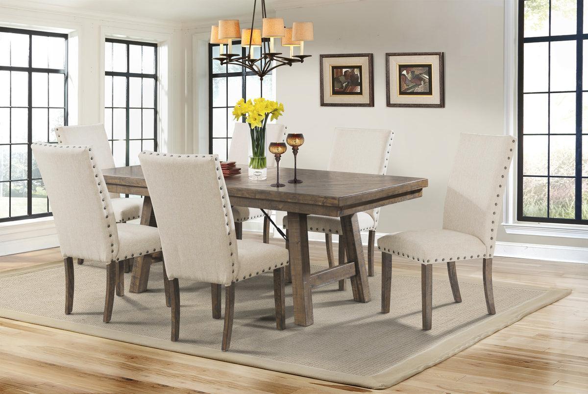 Elements Dining Sets - Dex 7PC Dining Set-Table & 6 Upholstered Side Chairs