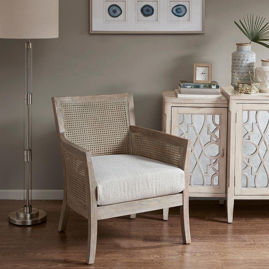 Olliix.com Accent Chairs - Diedra Accent Chair Cream & Reclaimed Natural