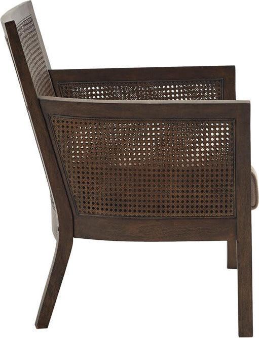 Olliix.com Accent Chairs - Diedra Accent Chair Tan & Espresso