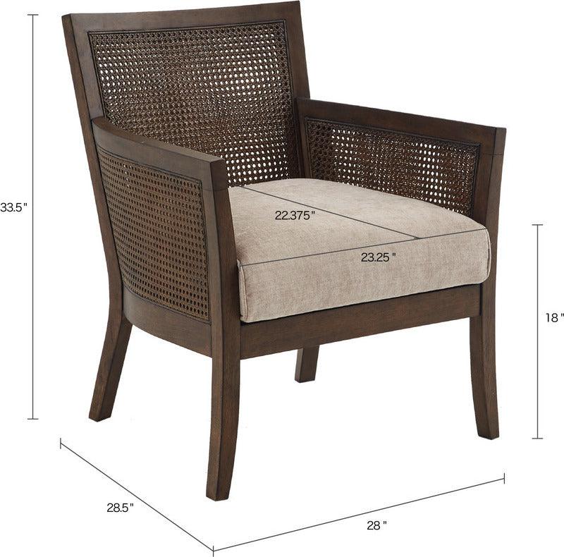Olliix.com Accent Chairs - Diedra Accent Chair Tan & Espresso