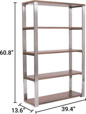 Euro Style Shelves - Dillon 40" Shelving Unit Walnut