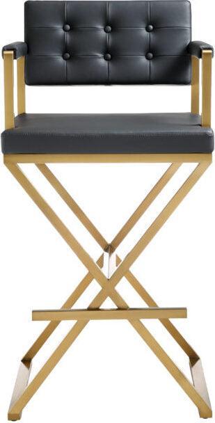 Tov Furniture Barstools - Director Black Gold Steel Barstool