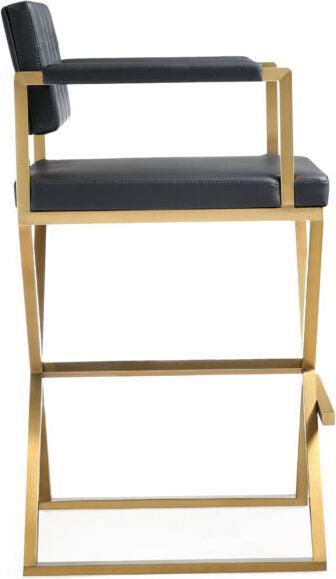 Tov Furniture Barstools - Director Black Gold Steel Barstool