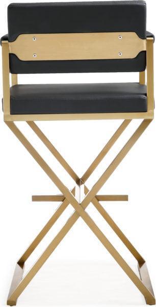 Tov Furniture Barstools - Director Black Gold Steel Barstool