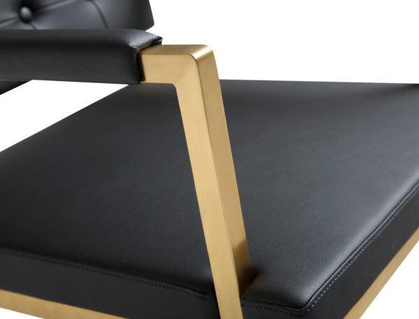 Tov Furniture Barstools - Director Black Gold Steel Barstool