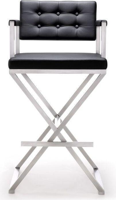 Tov Furniture Barstools - Director Black Stainless Steel Barstool