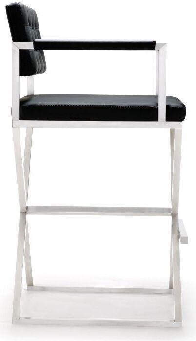 Tov Furniture Barstools - Director Black Stainless Steel Barstool