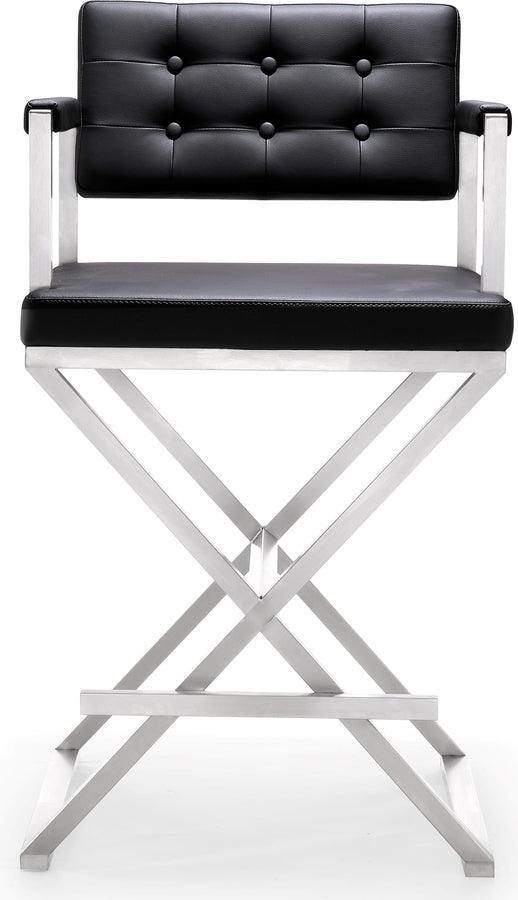 Tov Furniture Barstools - Director Black Stainless Steel Counter Stool