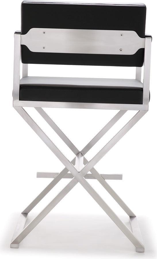 Tov Furniture Barstools - Director Black Stainless Steel Counter Stool