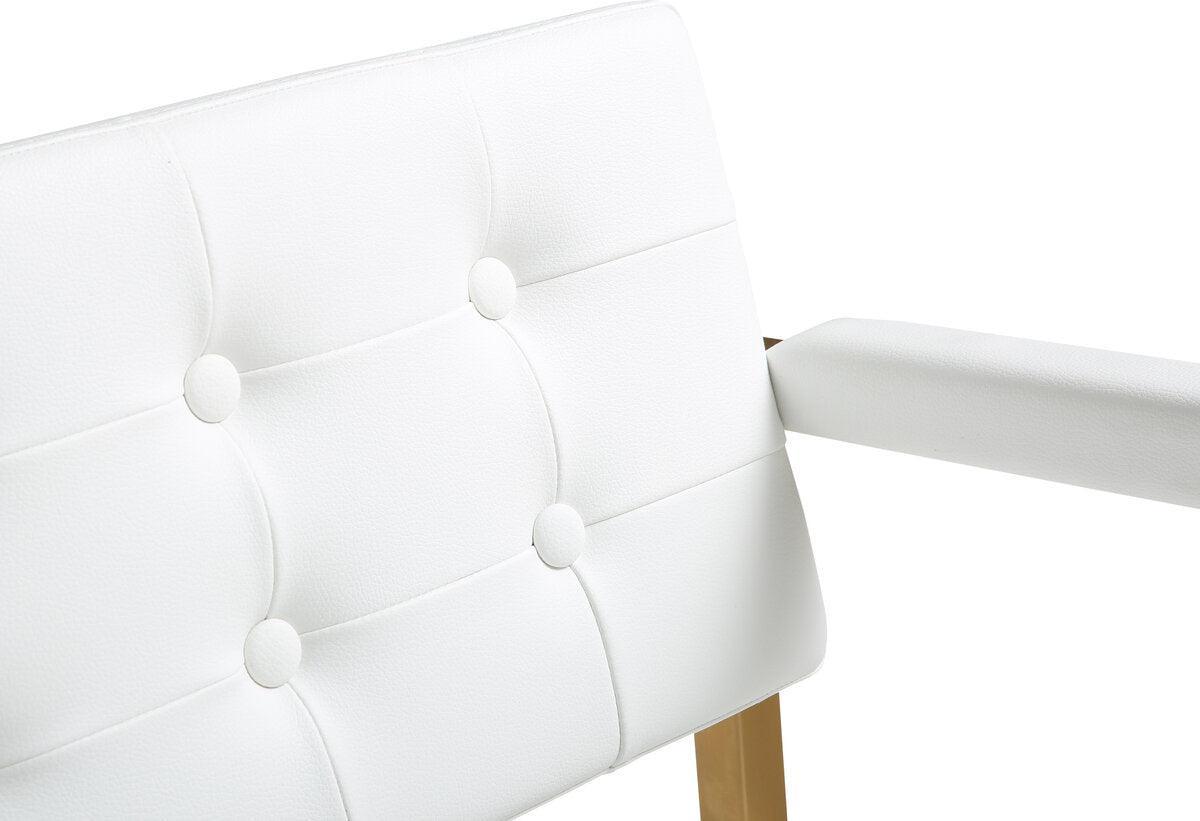 Tov Furniture Barstools - Director White Gold Steel Barstool