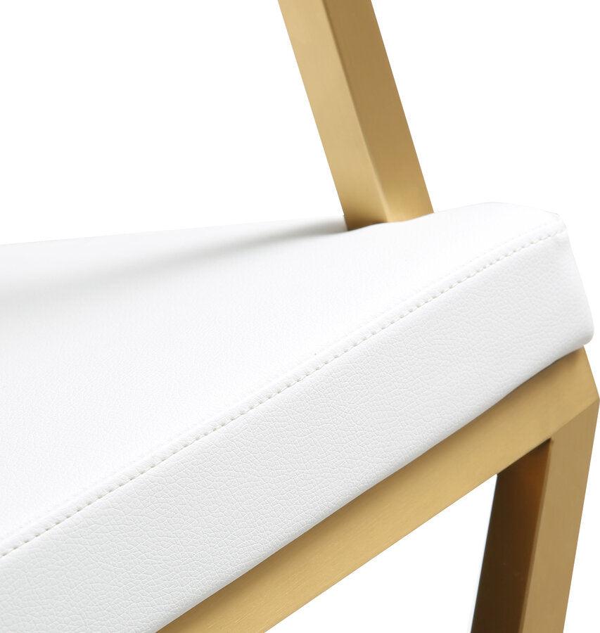 Tov Furniture Barstools - Director White Gold Steel Barstool