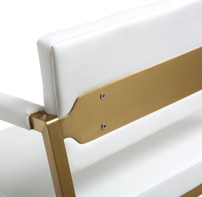 Tov Furniture Barstools - Director White Gold Steel Counter Stool