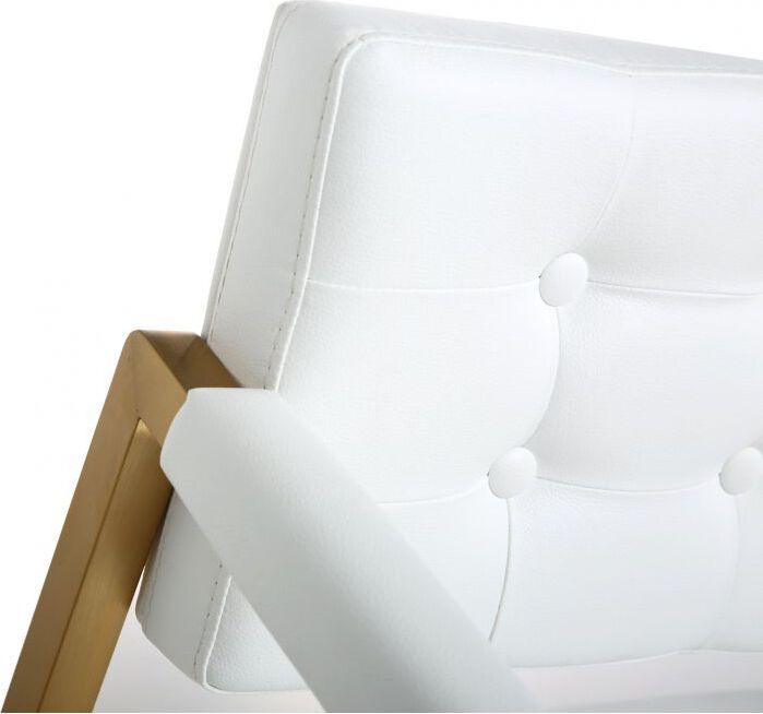 Tov Furniture Barstools - Director White Gold Steel Counter Stool
