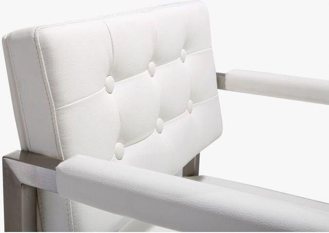Tov Furniture Barstools - Director White Stainless Steel Counter Stool