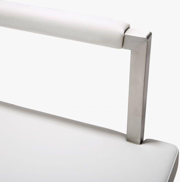 Tov Furniture Barstools - Director White Stainless Steel Counter Stool